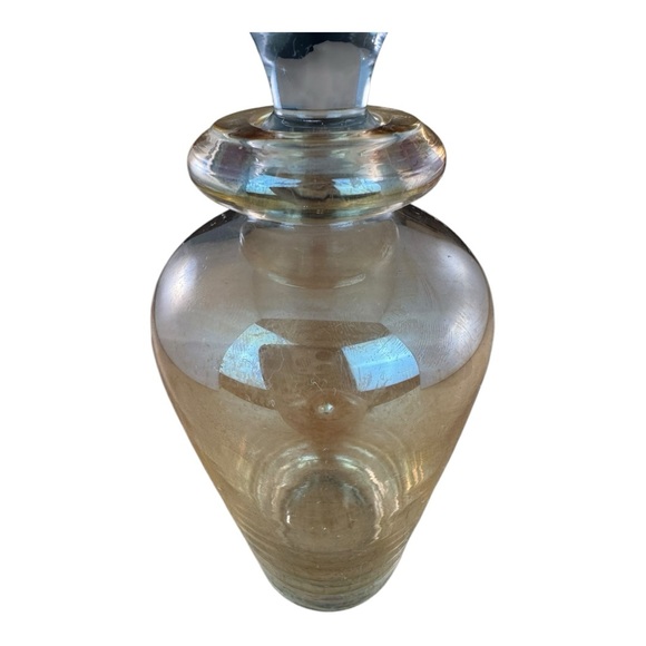 Vintage Amber Glass Apothecary Bottles with Stoppers Set of 3 - Picture 8 of 12